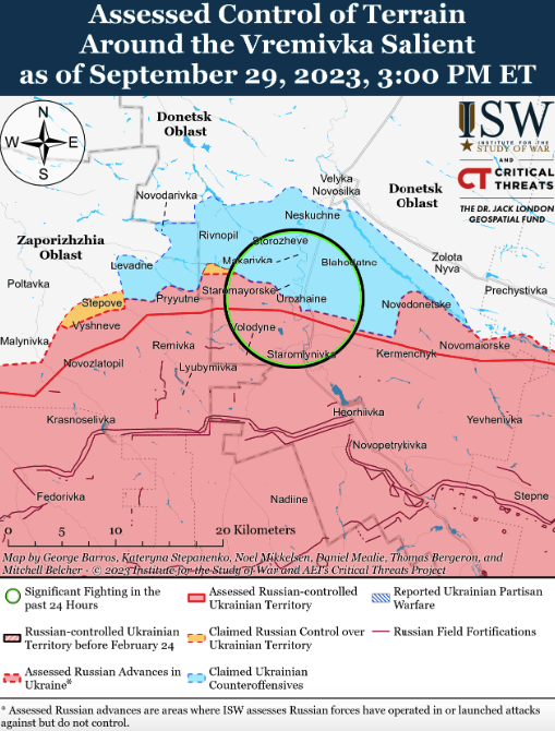 Карта боевых действий в Украине 30 сентября -