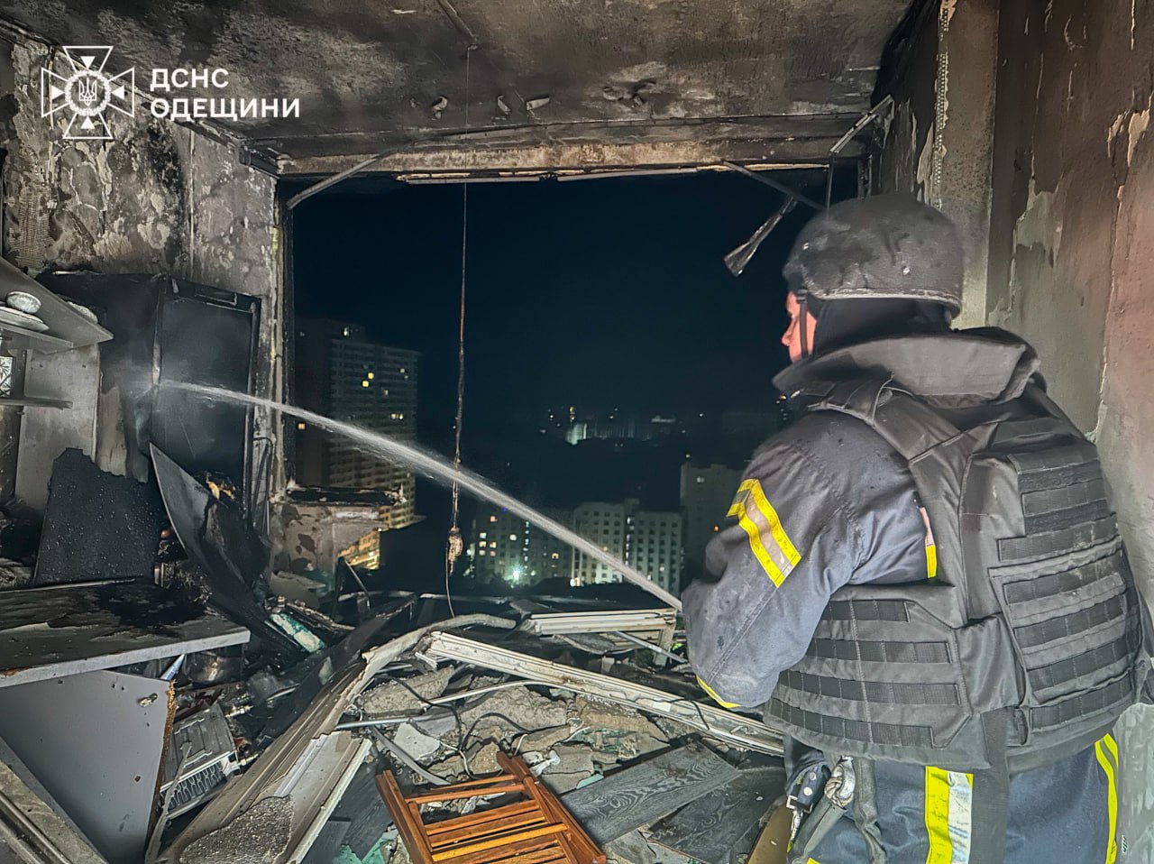 Массированная атака дронов по Одессе.