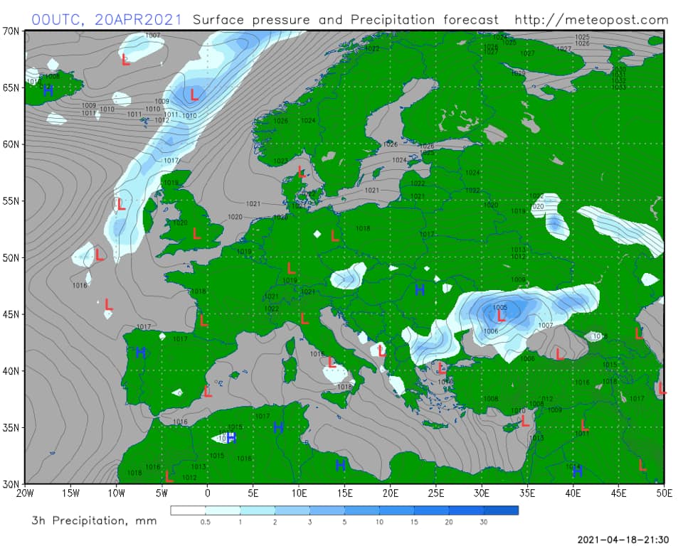 На Одесскую область идет циклон
