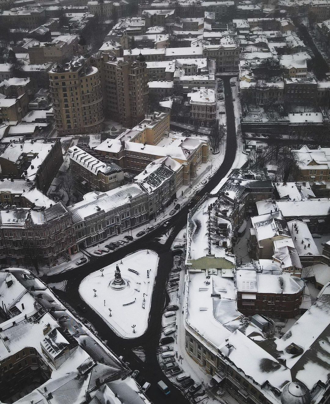 Заснеженная Одесса в 2022 году.