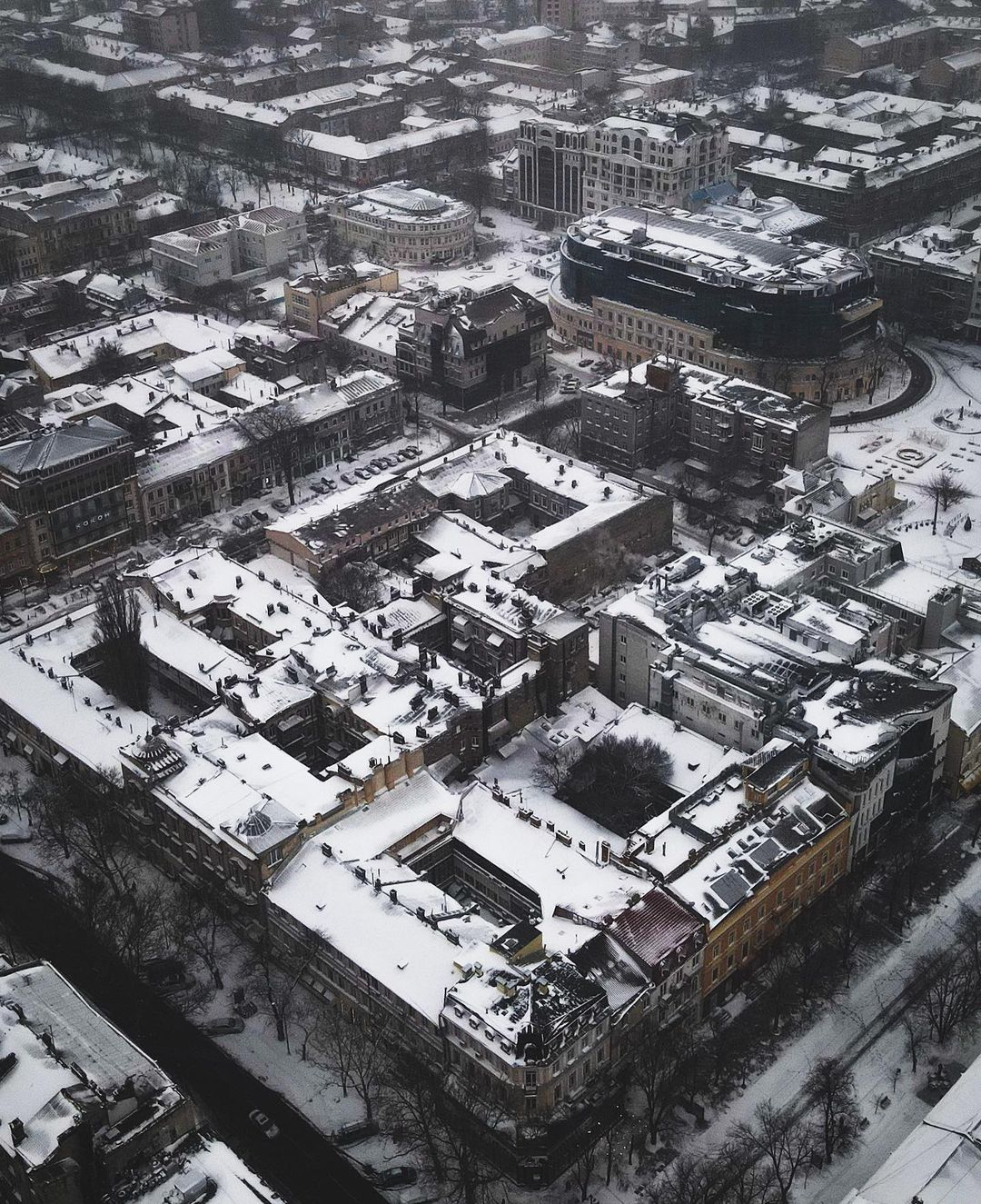 Заснеженная Одесса в 2022 году.