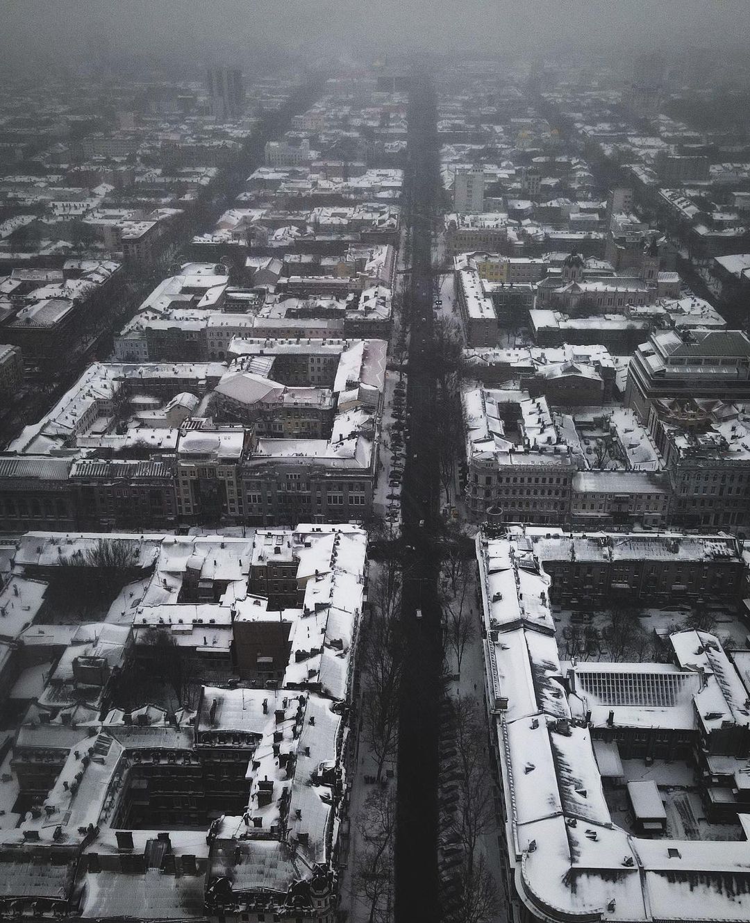 Заснеженная Одесса в 2022 году.