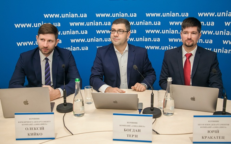 Юрій Кракатец и Богдан Терзі на прес-конференції в &laquo;УНІАН&raquo;