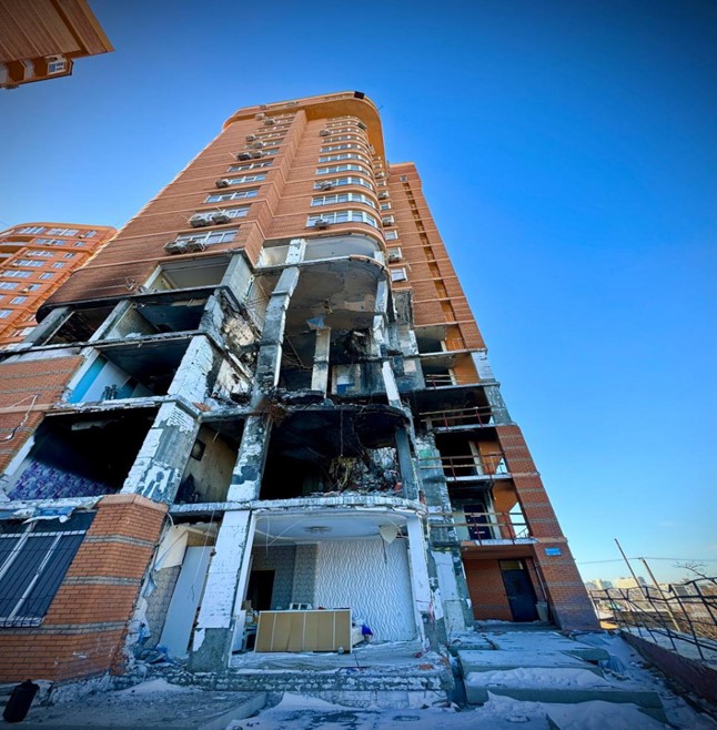 Обстрел дома на улице Средней в Одессе.