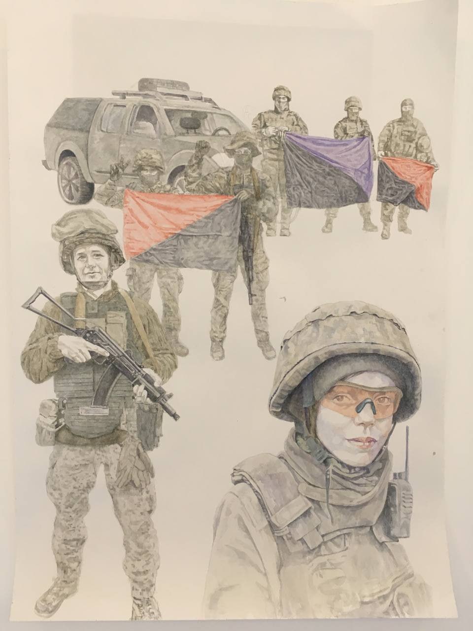 Выставка Давида Чичкана в Одессе "С лентами и флагами".