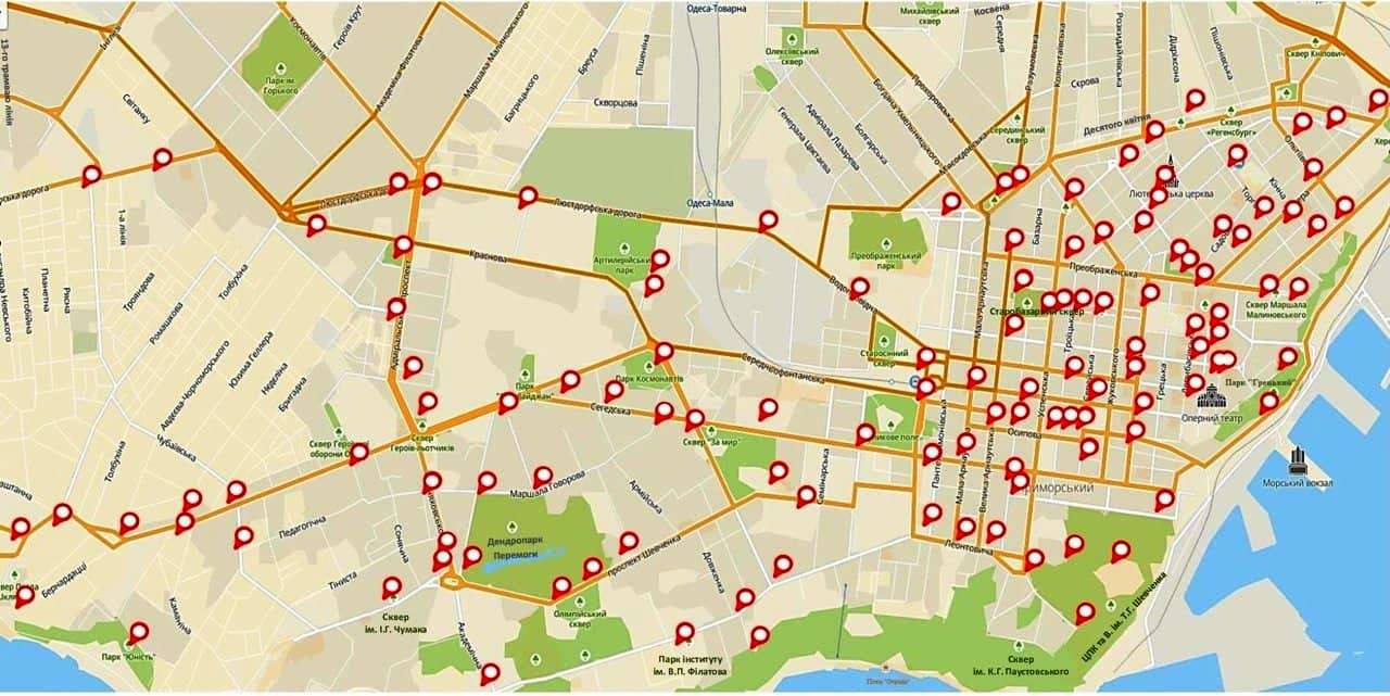 В Одессе утвердили схему размещения электросамокатов: адреса.