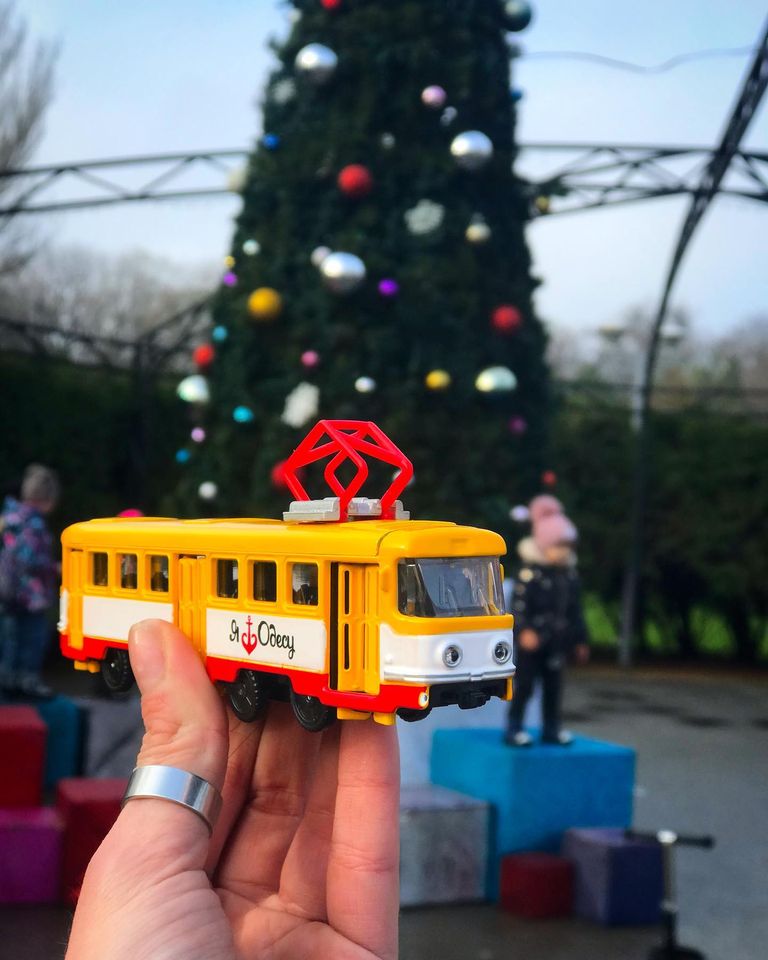 Новорічна ялинка у парку Горького.