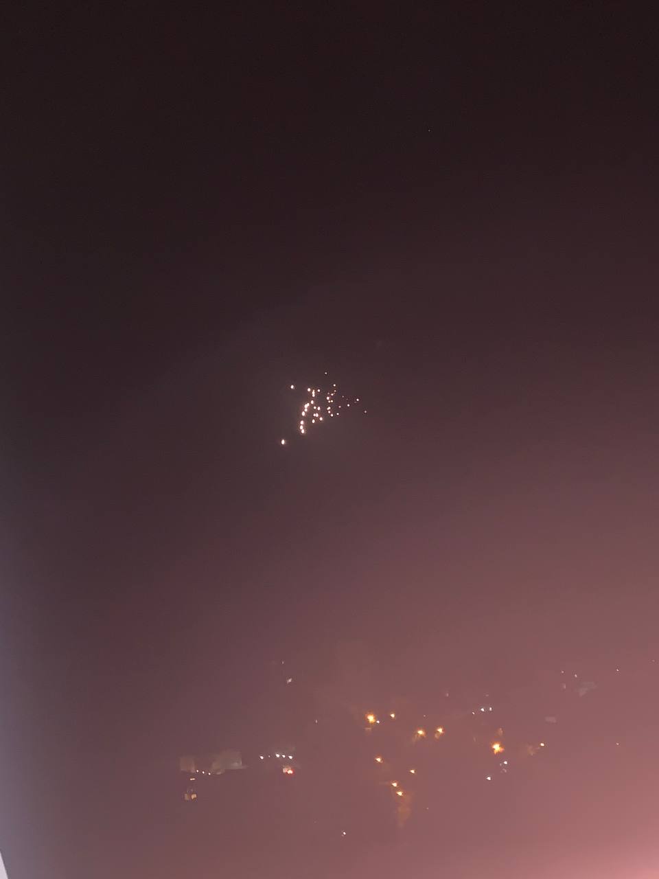 Оставшиеся в воздухе частицы сбитого БПЛА