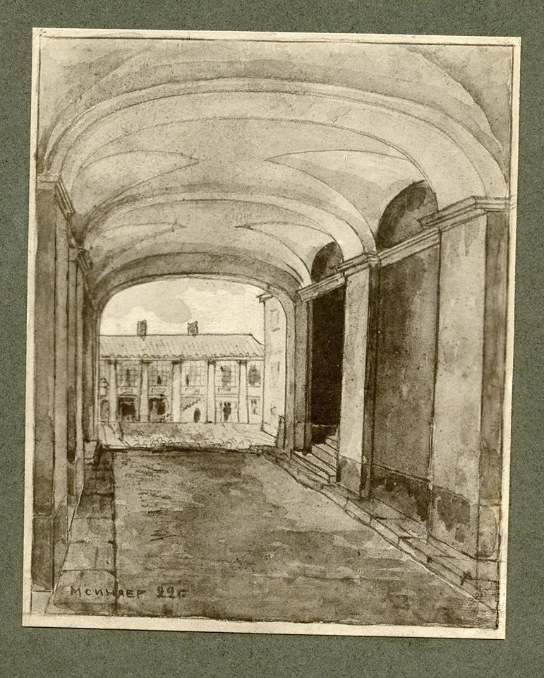 В'їзд у будинок по вулиці Катерининській (нині Европейській). Архітектор Черкунов, 1860-ті роки