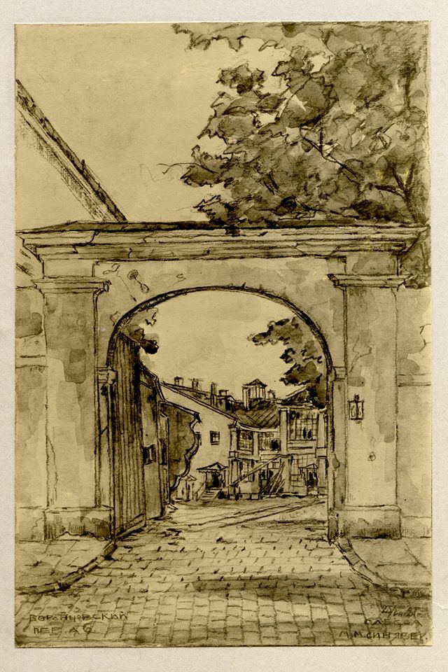 Ворота у Воронцовському провулку. Архітектор Далаква, 1849 рік