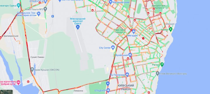 Где в Одессе пробки 24 декабря.