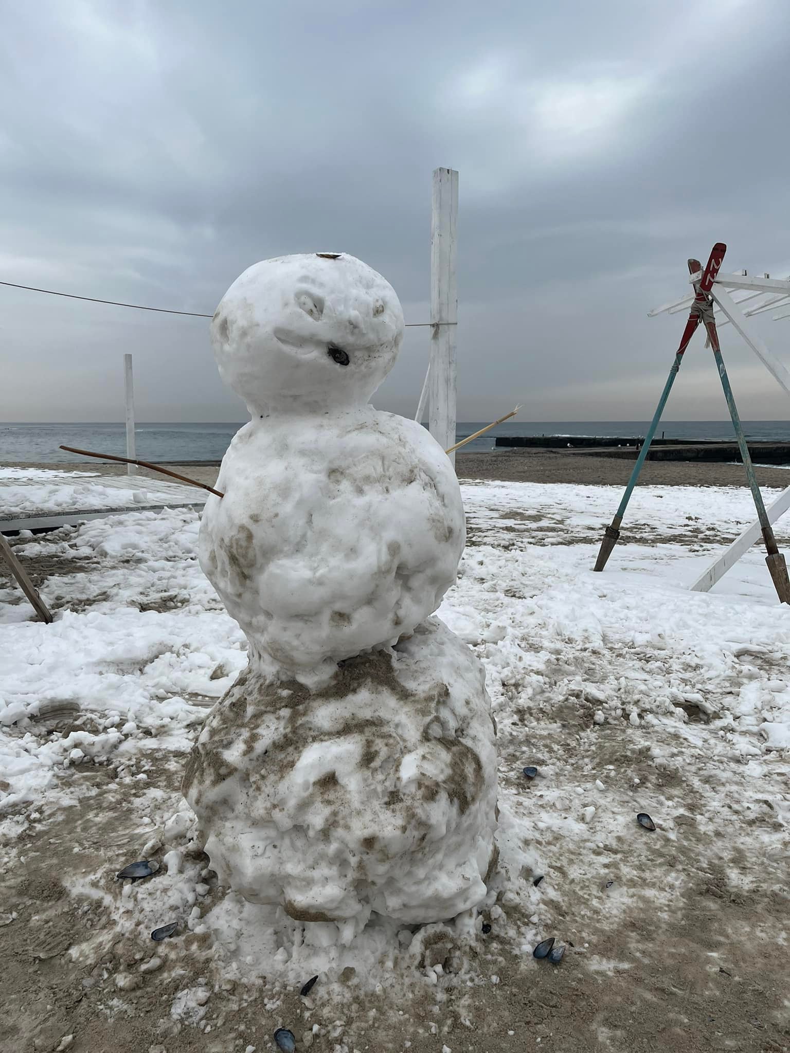 Cнеговик в Одессе.