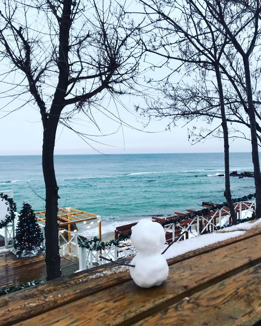 Микро-снеговик в Одессе.