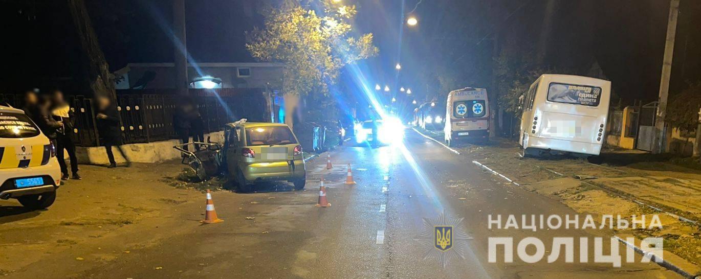 Смертельное ДТП в Черноморке. Фото: пресс-службы Нацполиции