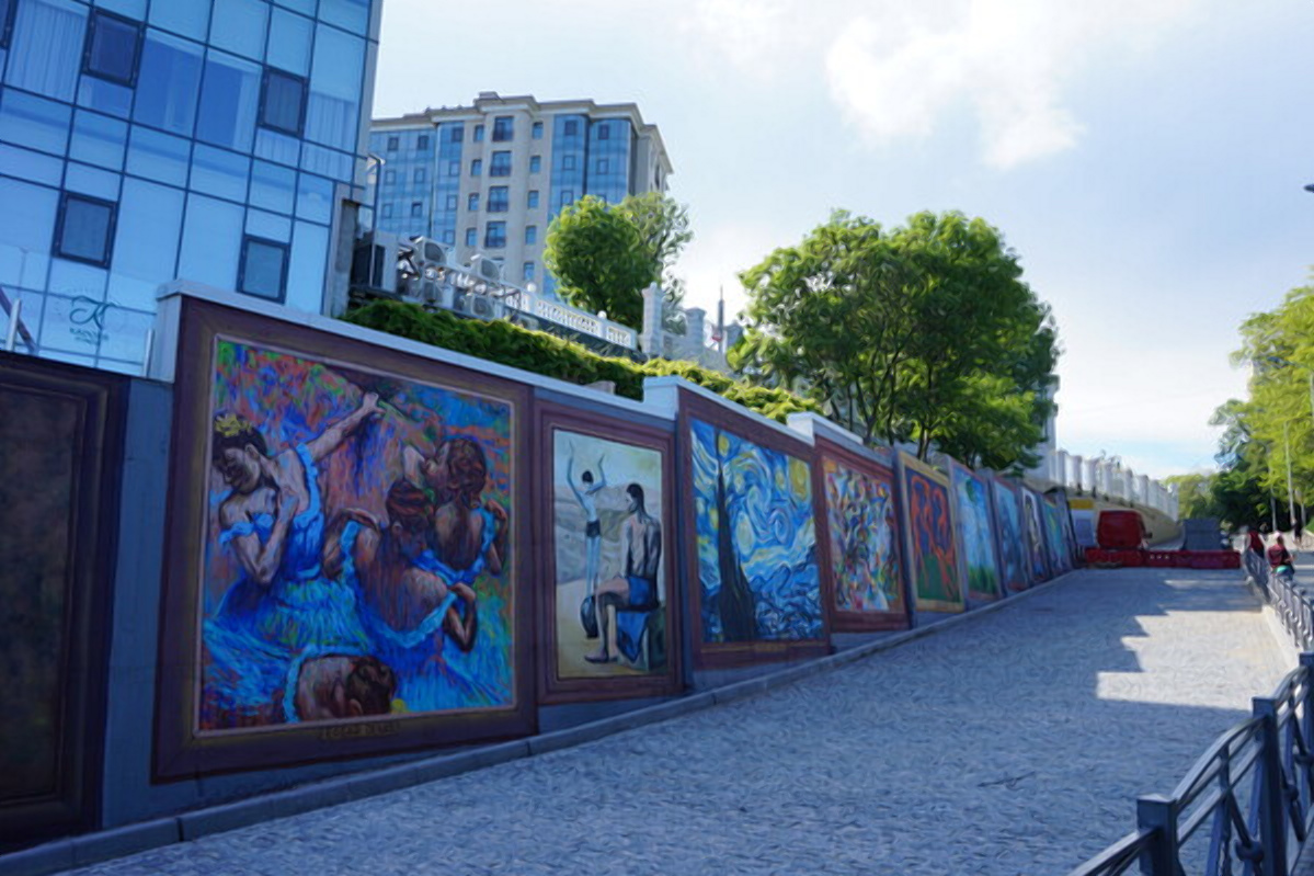 Картинный стрит-арт на Трассе Здоровья.