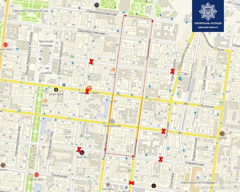 Где перекроют дороги во время велогонок. Фото: пресс-службы Патрульной полиции