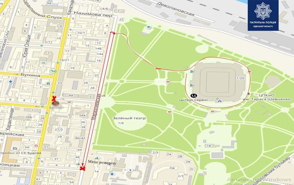 Где перекроют дороги во время велогонок. Фото: пресс-службы Патрульной полиции