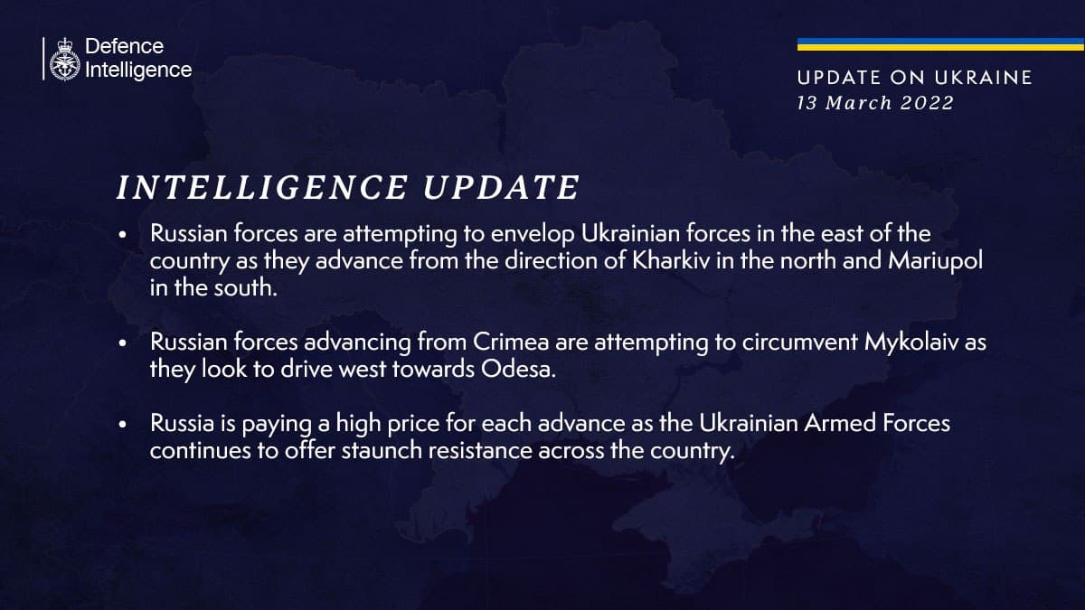 Війська РФ намагаються обійти Миколаїв, щоб просунутися у бік Одеси.