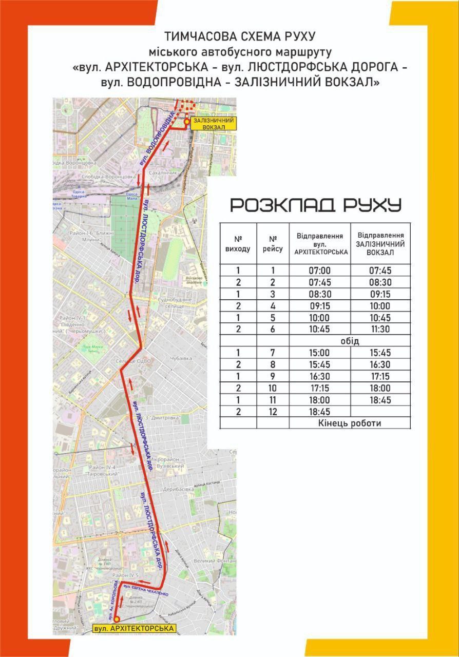 Розклад руху гуманітарних автобусів.