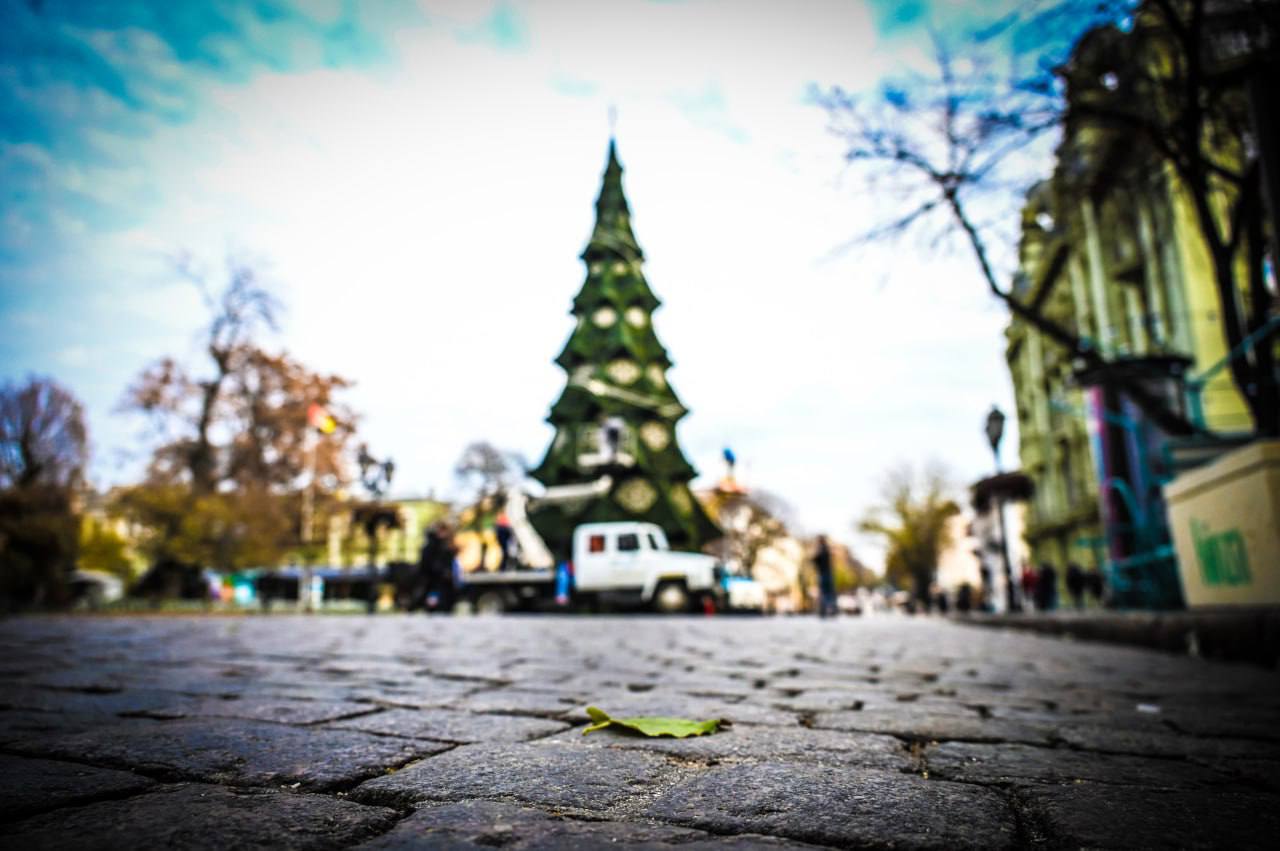 Ялинка на Дерибасівській.