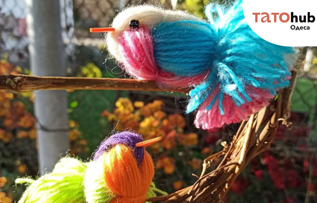 Мастер-класс для пап и детей "Птицы радости".