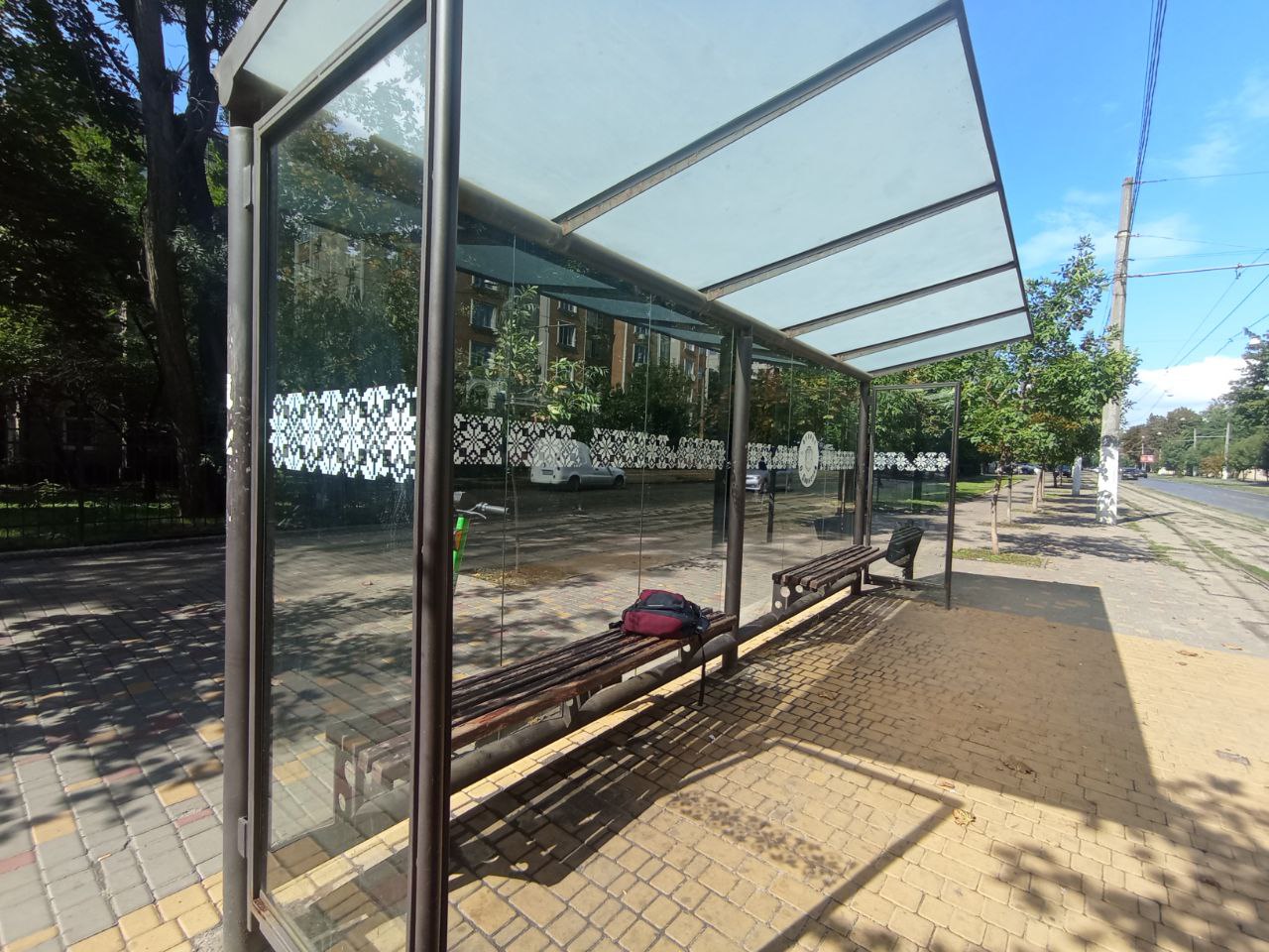 Зупинка в Одесі на бульварі Фрацузькому.