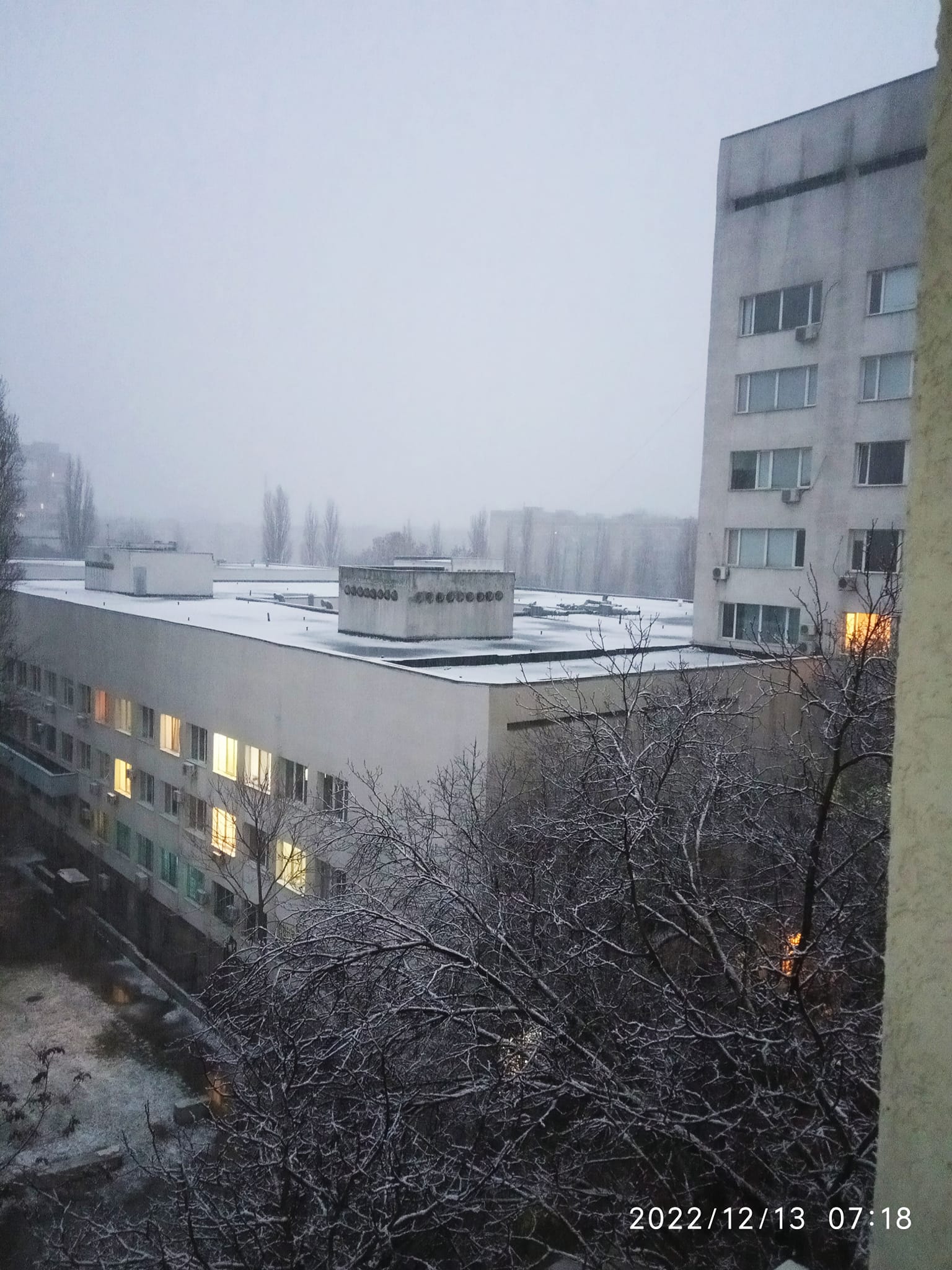 Снег в Одессе 13 декабря.