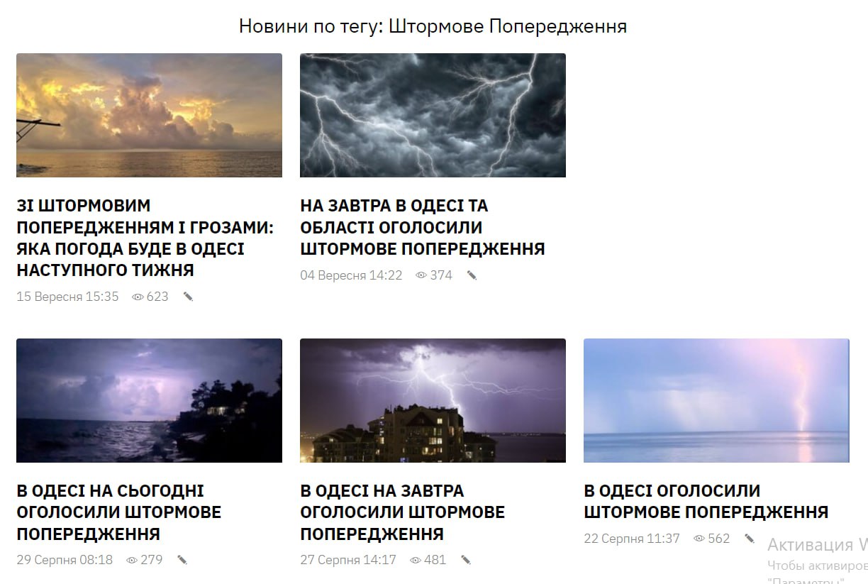 Прогноз погоди.