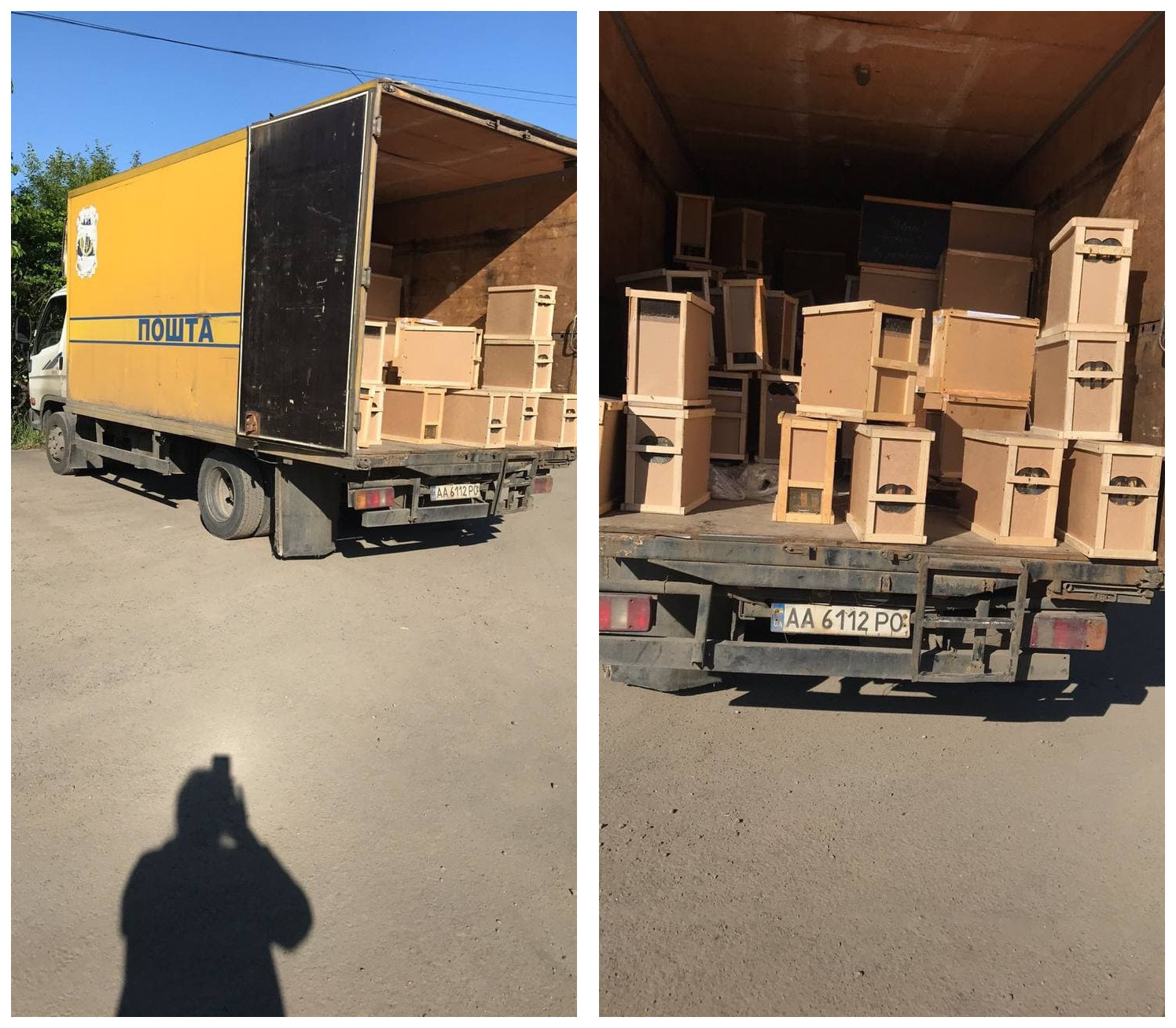 Грузовик, в котором погибли пчелы. Фото: Виталий Глагола