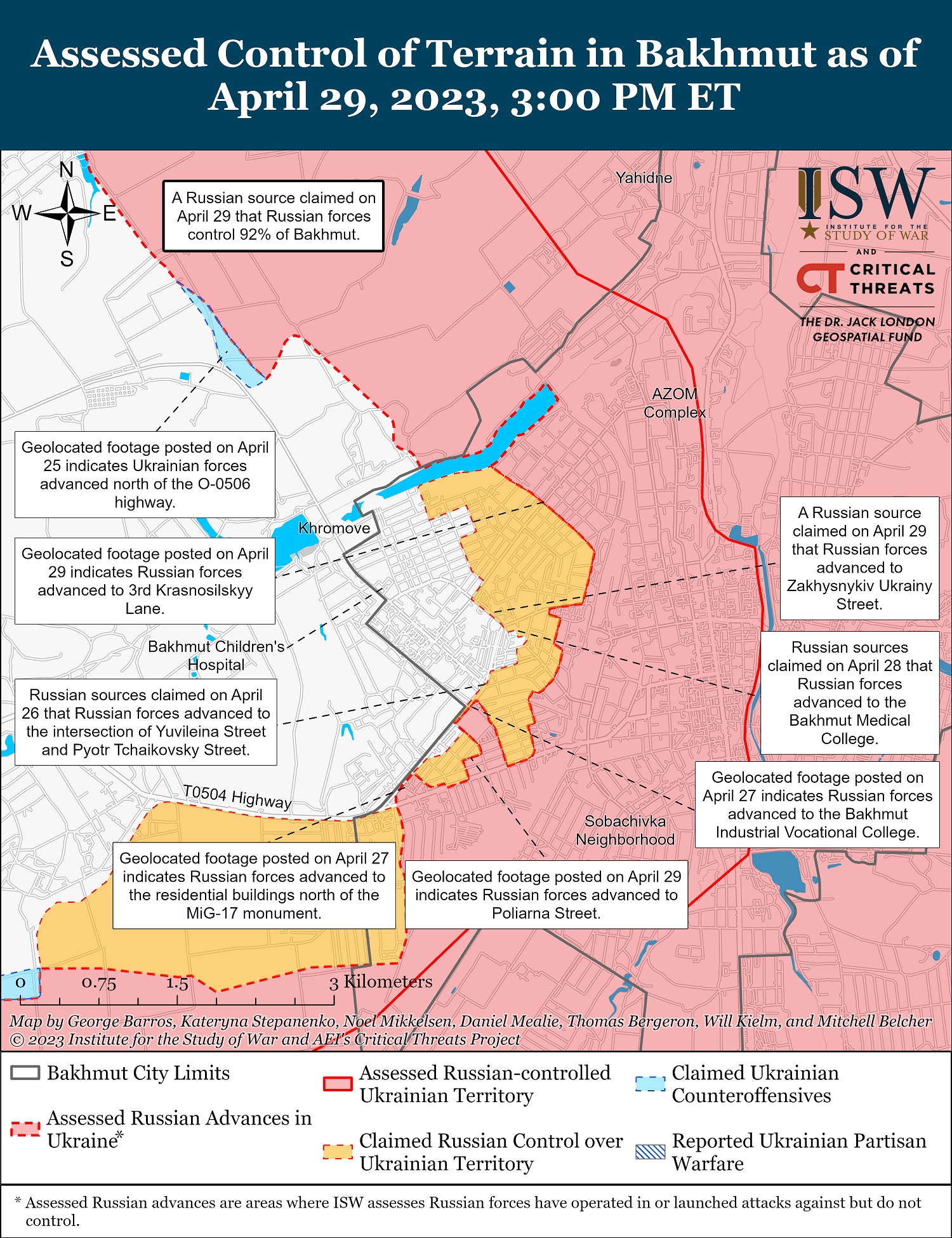 Карта боевых действий в Украине 30 апреля.