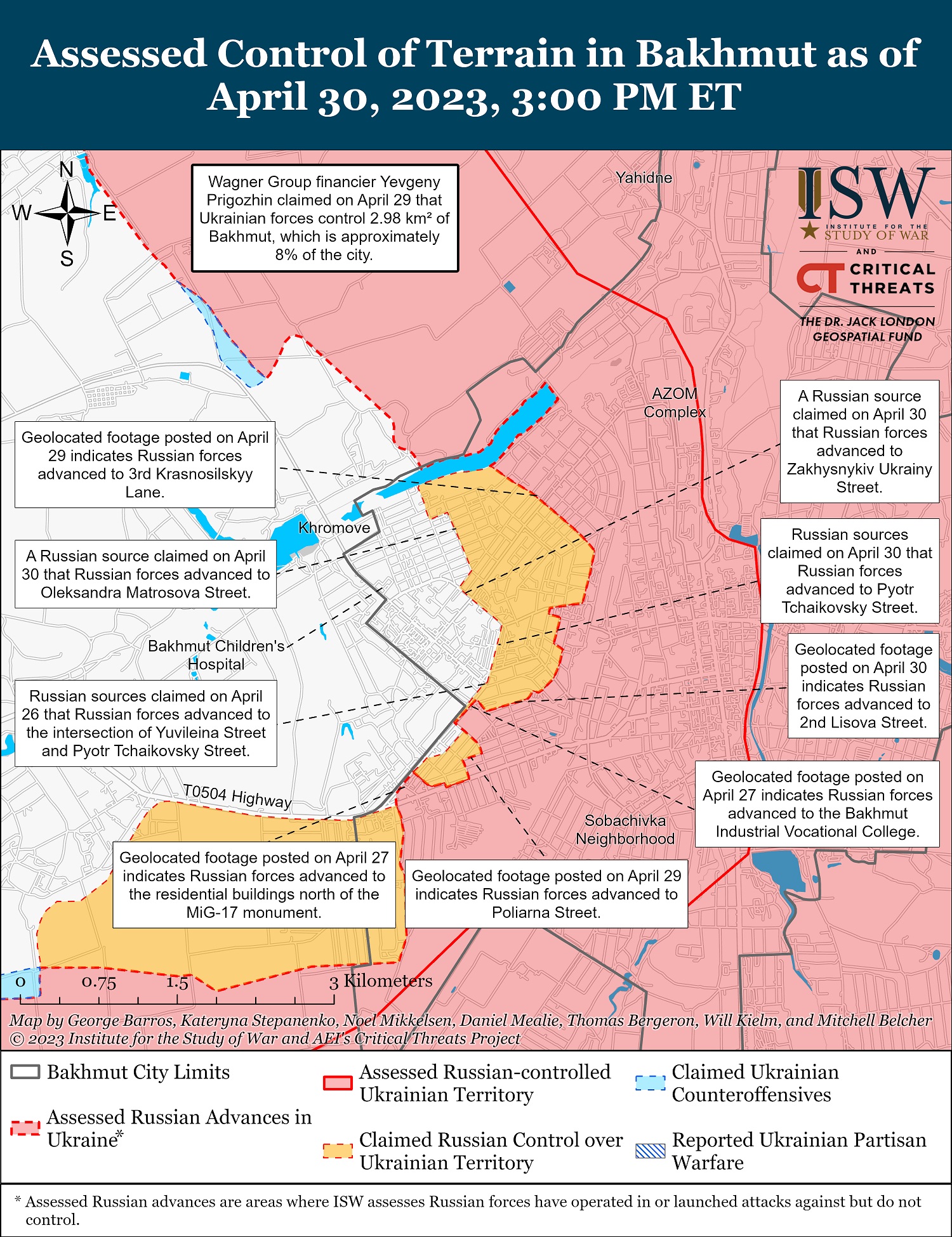 Карта боевых действий в Украине 1 мая.
