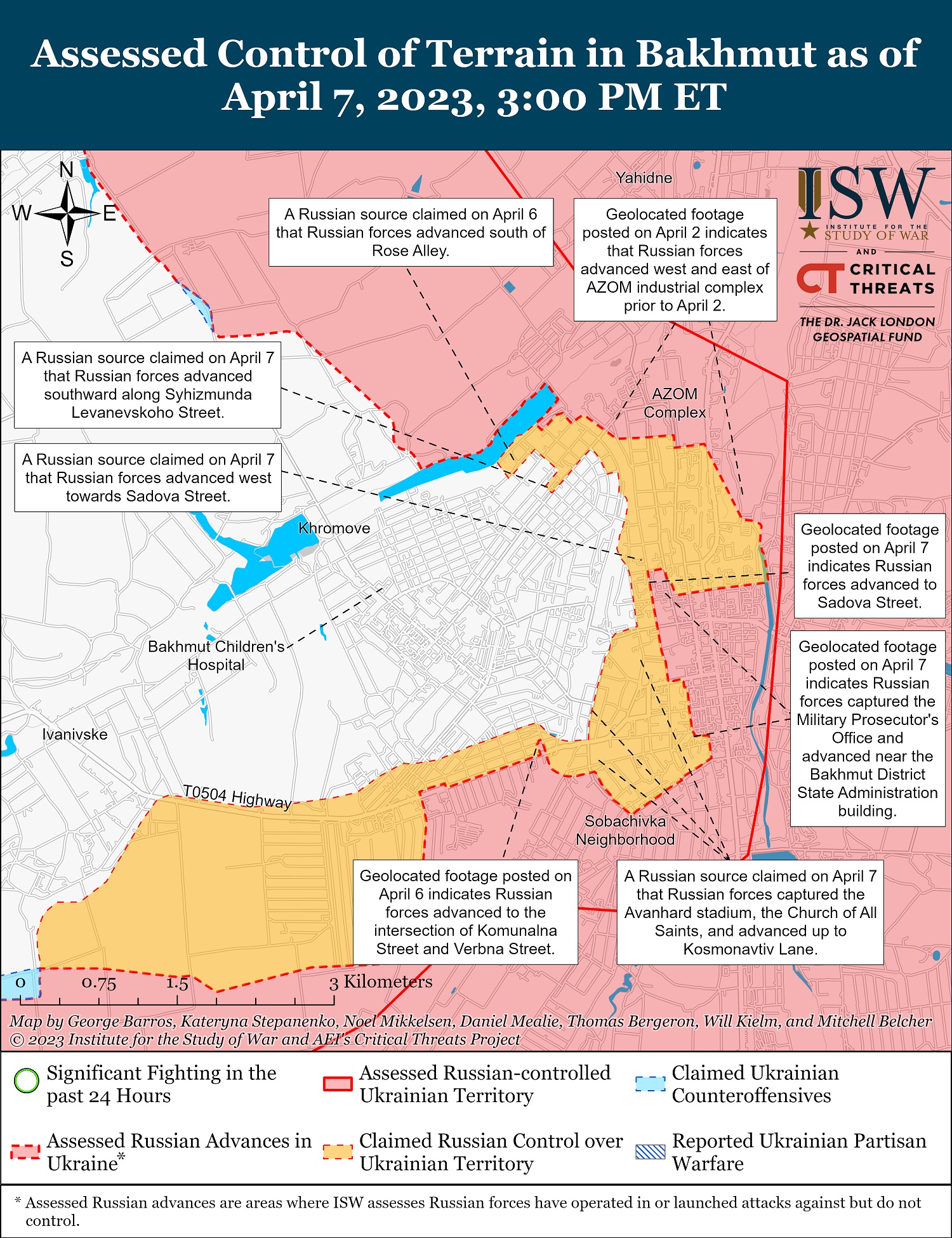 Карта боевых действий в Украине 8 апреля.