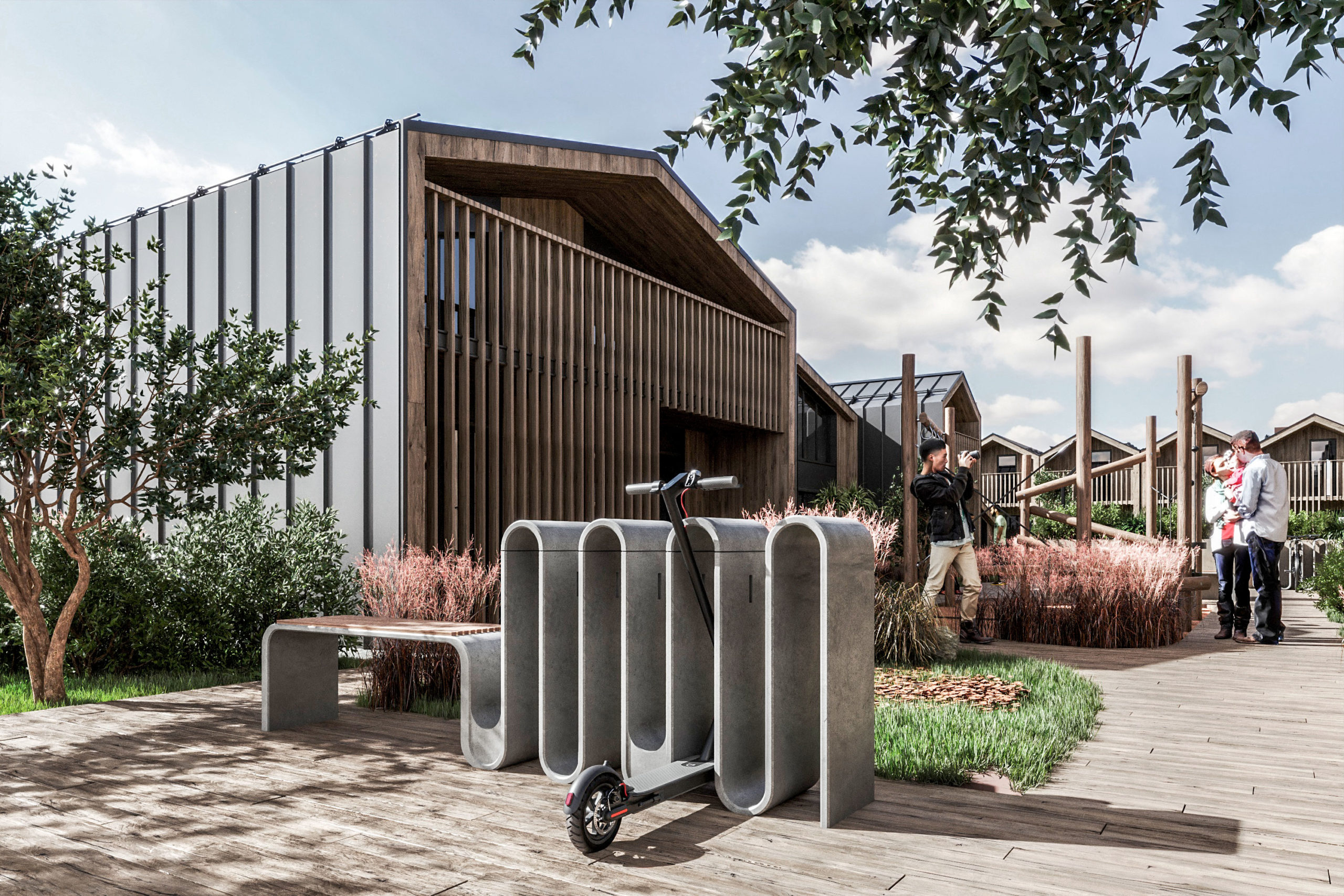 Место для подзарядки транспорта.