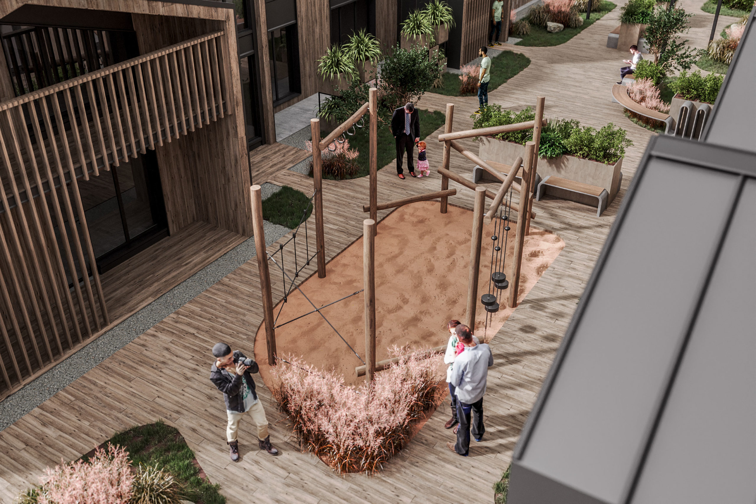 Зоны отдыха на улице.