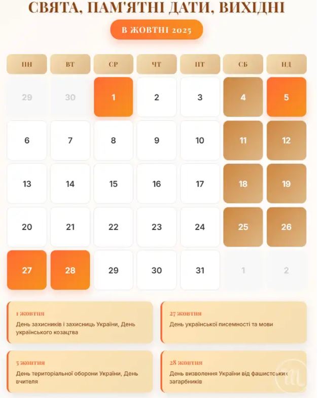 Календарь: modistaua.com