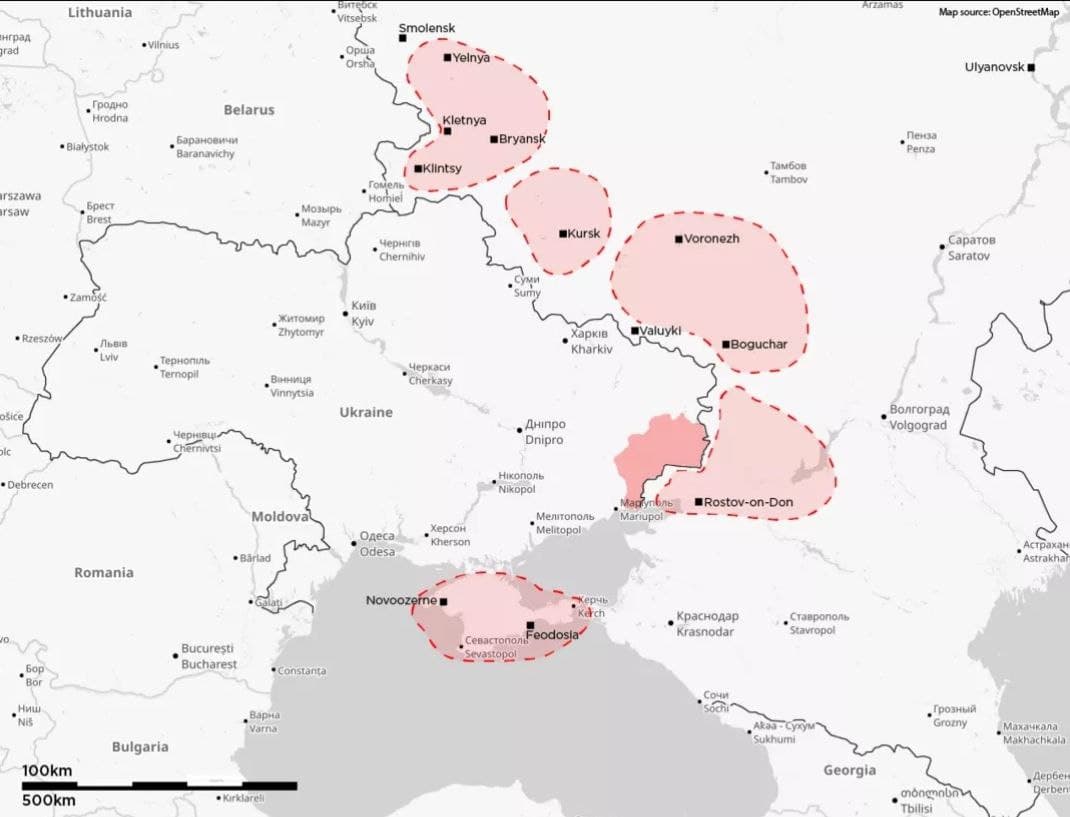 В России сообщили об отводе части войск на границе с Украиной (карта) фото 1