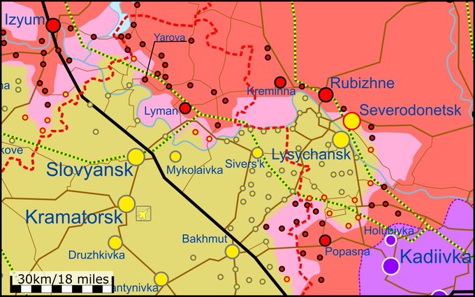 Карта боевых действий на Украине 2 июня