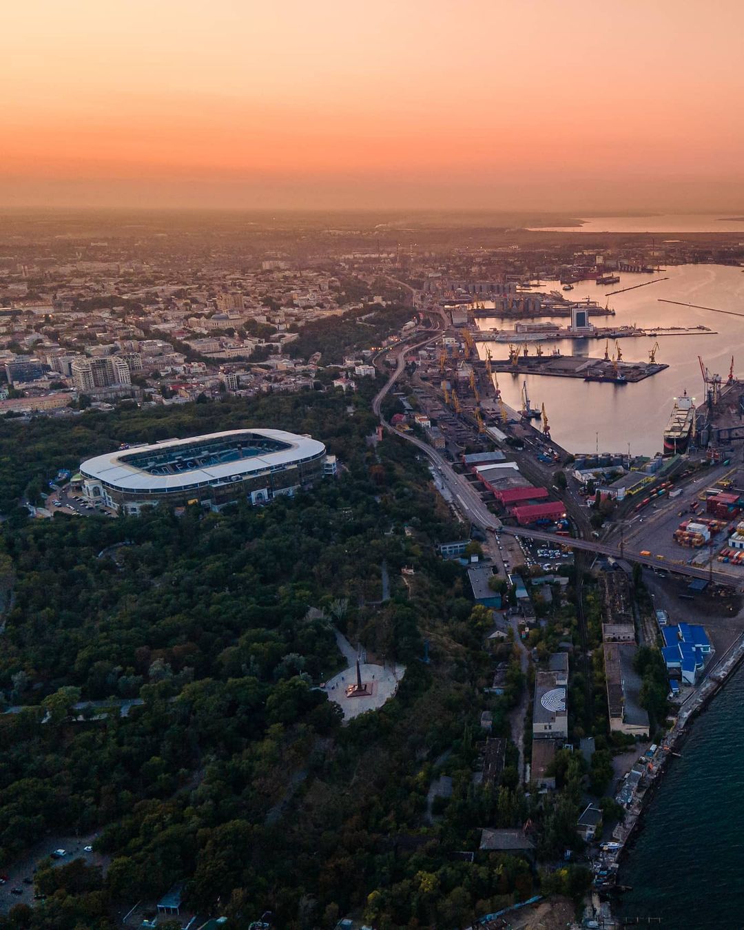 Одесса с высоты птичьего полета.