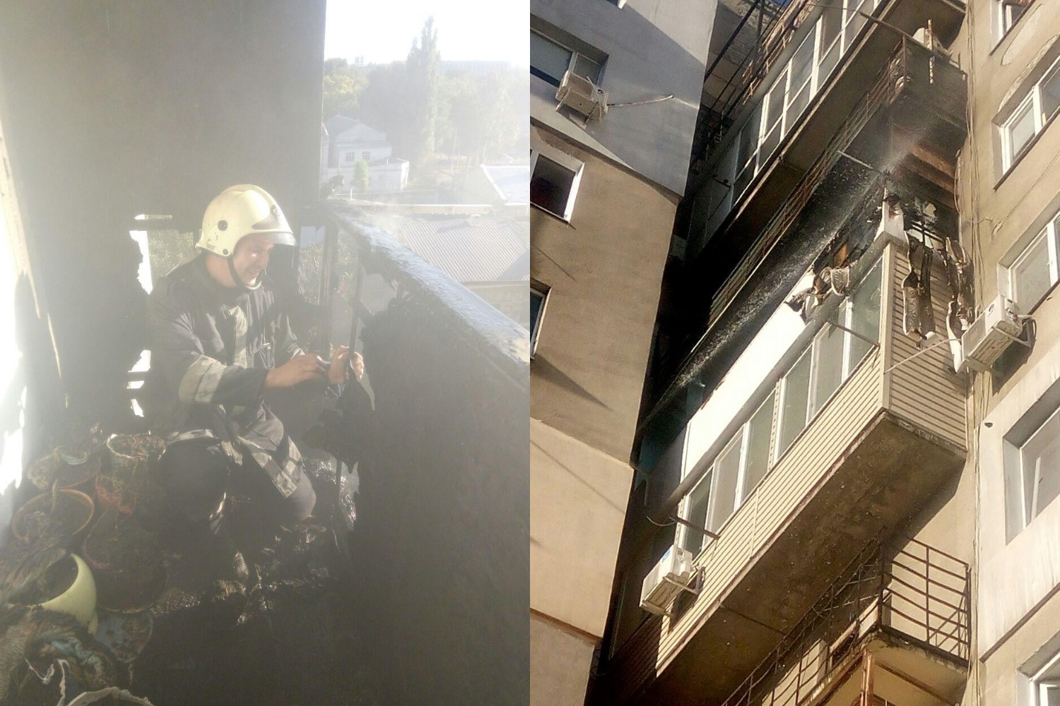 Пожар в квартире на Михайловской. Фото: ГСЧС в Одесской области