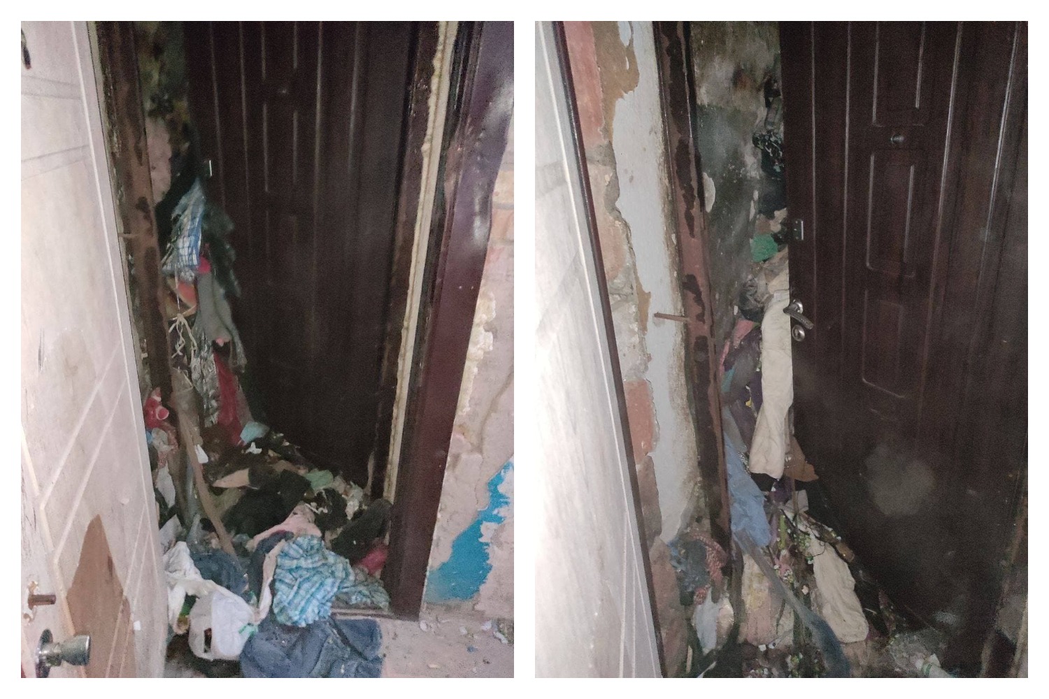 На Шклярука женщина попадает домой через балкон. Фото: телеграм-канал ХО