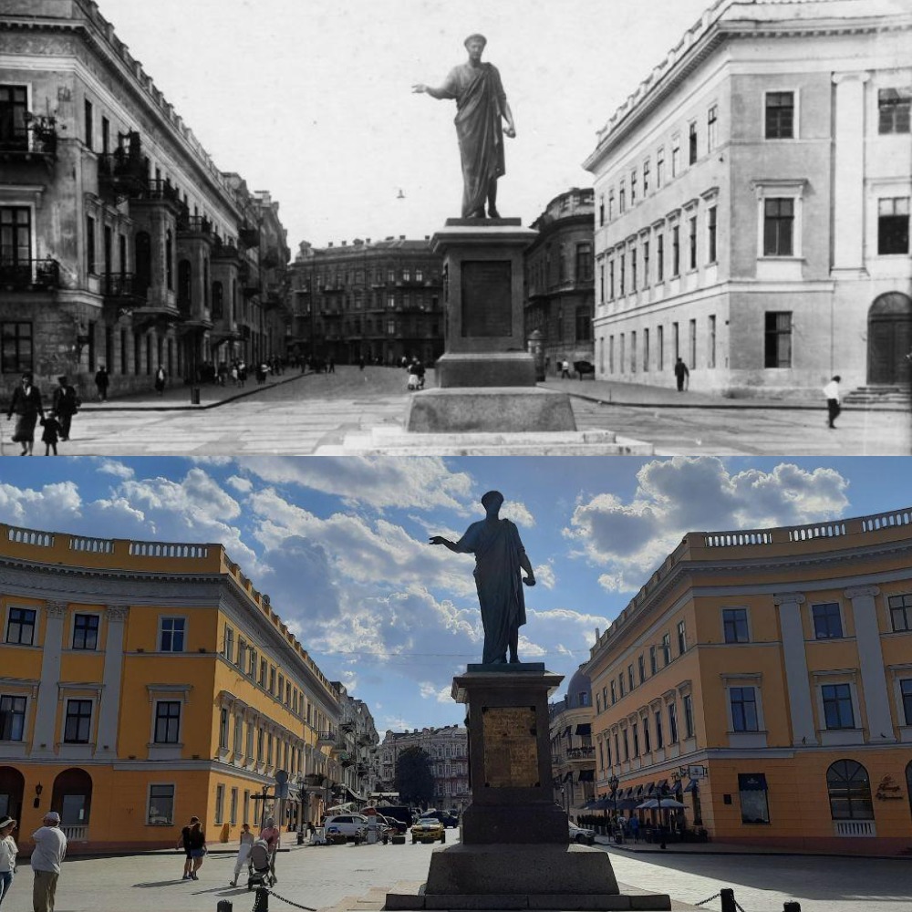 Памятник Дюку де Ришелье. 1930-е годы  - 2020