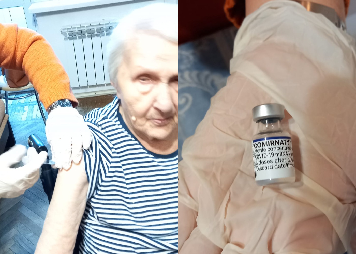 104-летняя одесситка София Цуркан вакцинировалась от Covid-19.