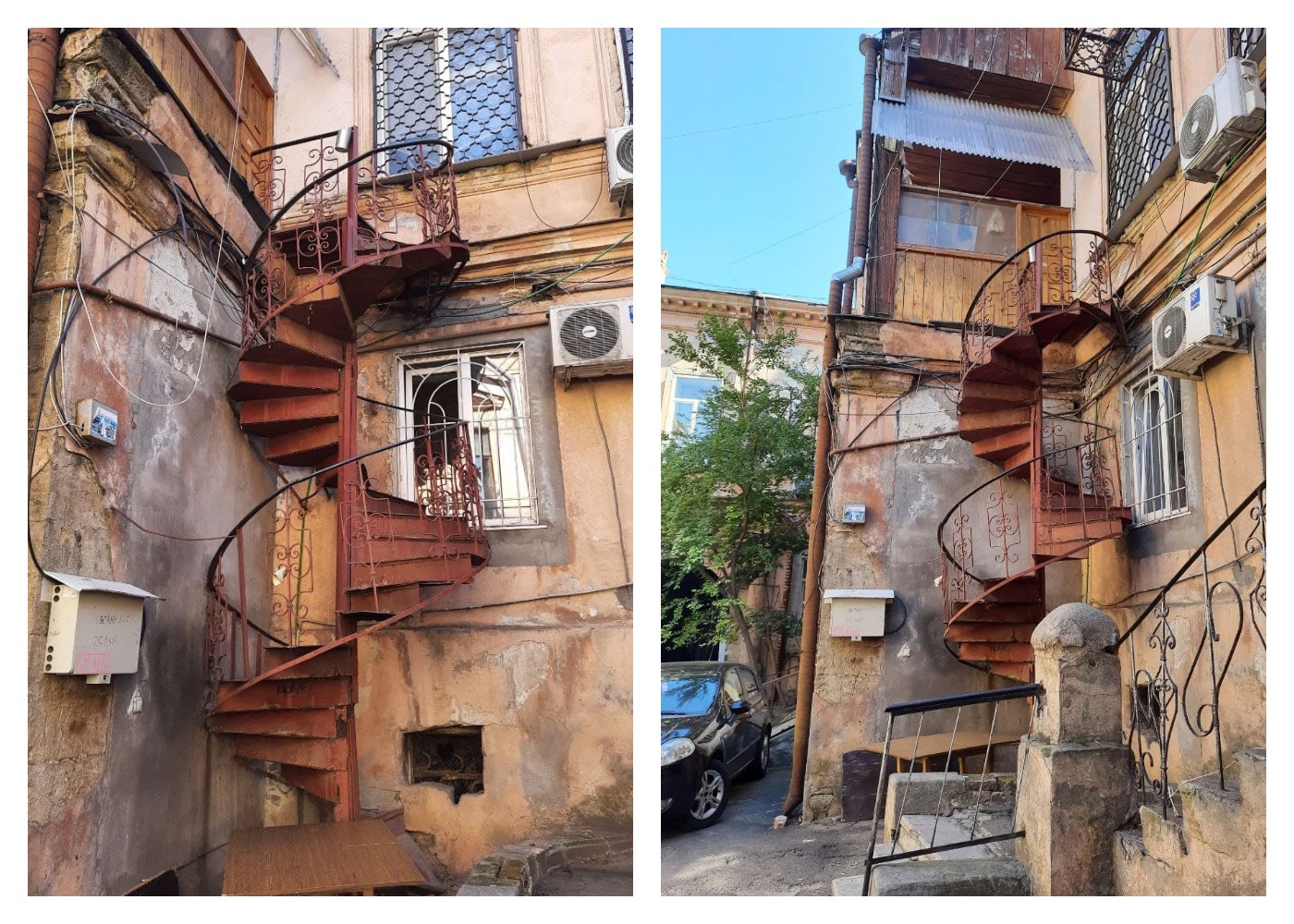 Винтовая лестница на улице Преображенской в Одессе. Фото Марины Повертайло