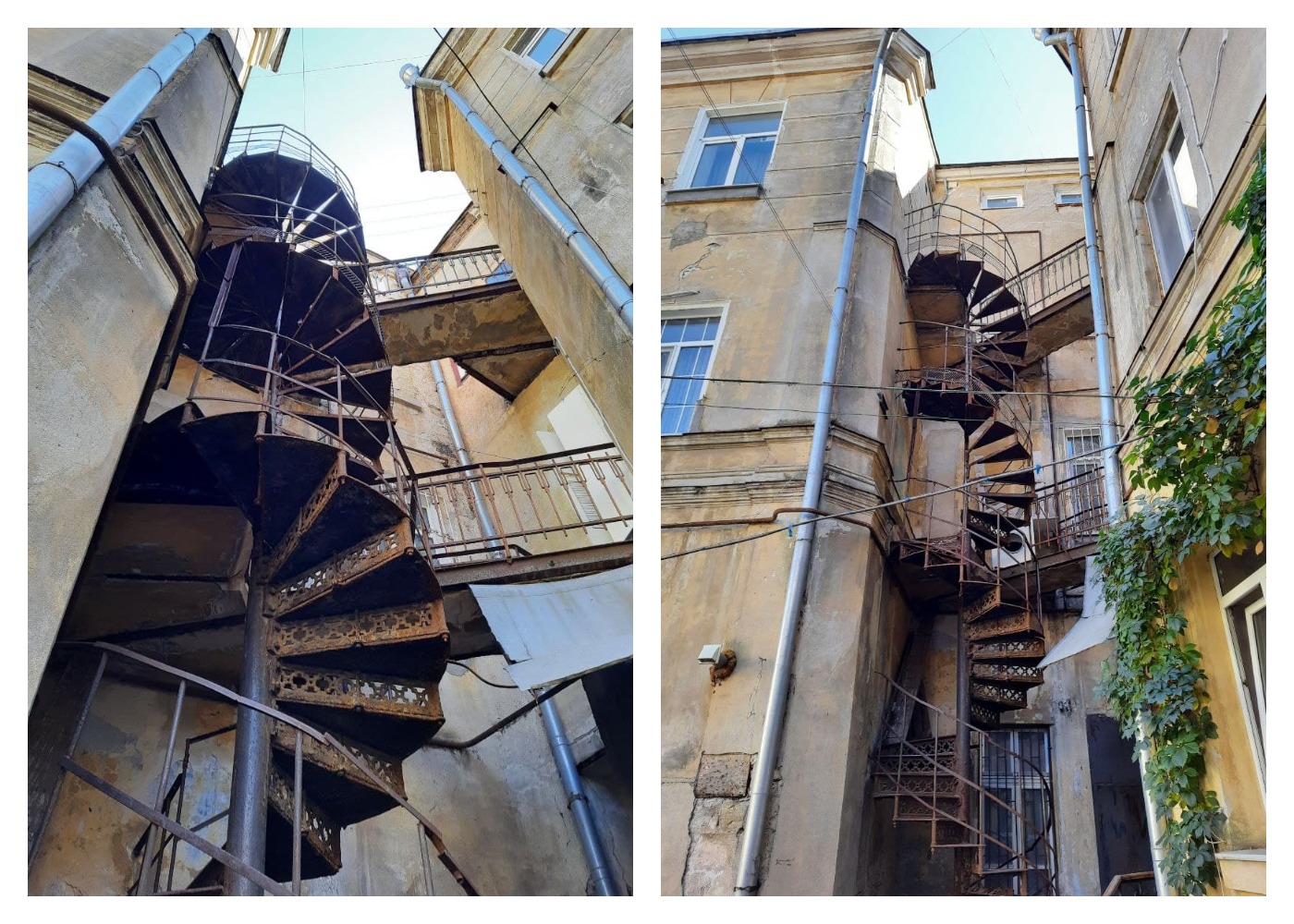 Винтовая лестница на улице Пастера в Одессе. Фото Марины Повертайло