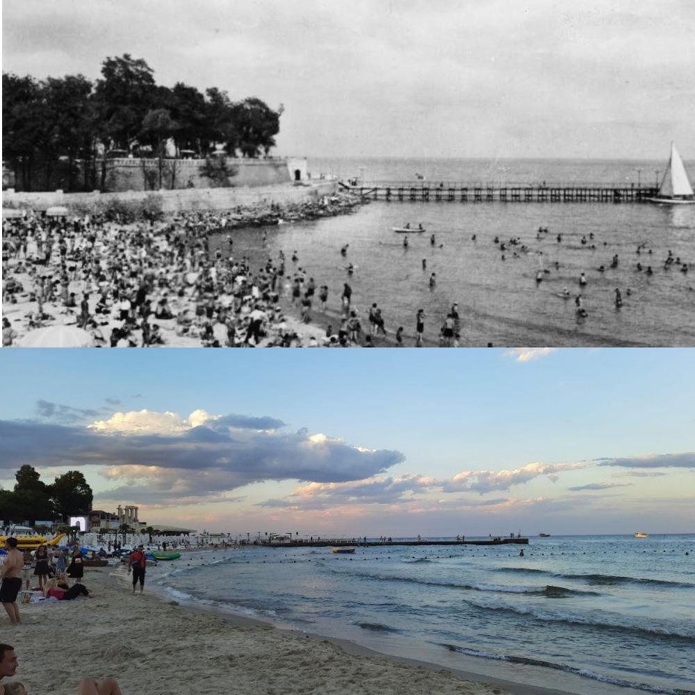 Пляж "Аркадия". 1930-е годы  - 2020