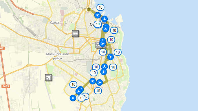 Маршрут движения троллейбуса №10. Фото: eway.in.ua