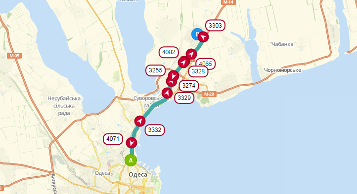 Маршрут движения трамвая №1. Фото: eway.in.ua