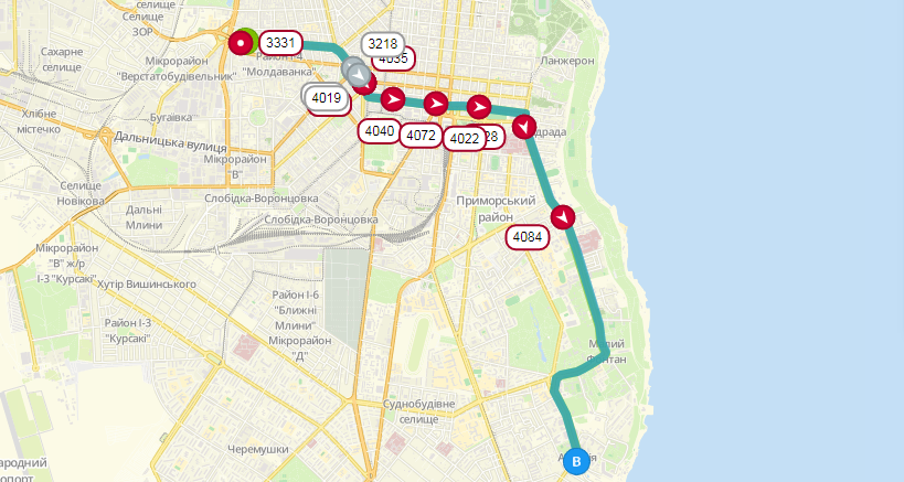 Маршрут движения трамвая №5. Фото: eway.in.ua