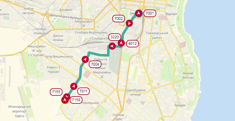 Маршрут движения трамвая №10. Фото: eway.in.ua
