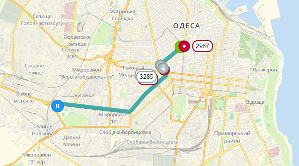 Маршрут движения трамвая №21. Фото: eway.in.ua